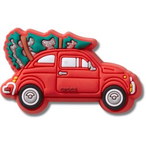 Red Car with Christmas Tree