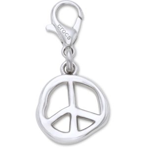 Silver Melted Peace Charm